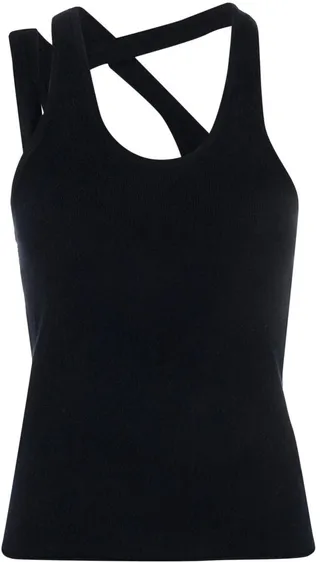 Cut-Detail Cashmere Tank Top
