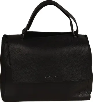 Grained Leather Flap Shoulder Bag
