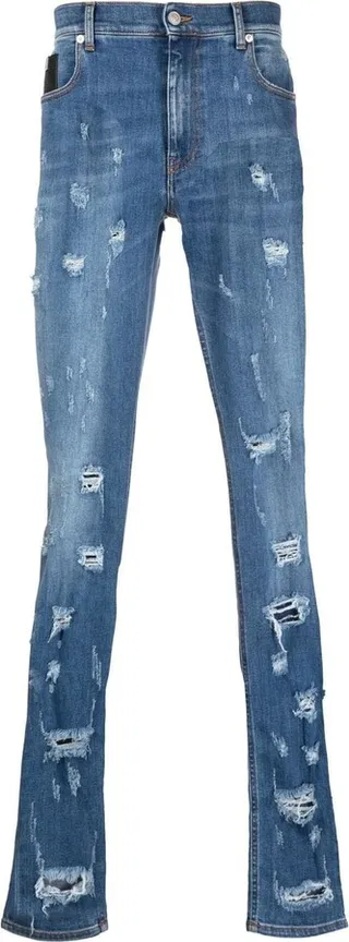 Distressed-Effect Skinny Jeans