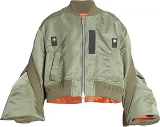 Flare-Sleeve Bomber Jacket