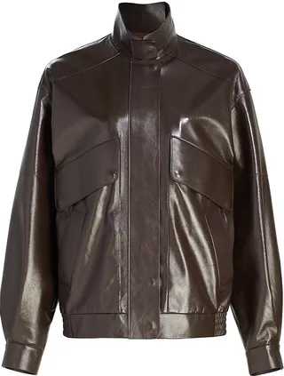 Efren Lambskin Bomber Jacket