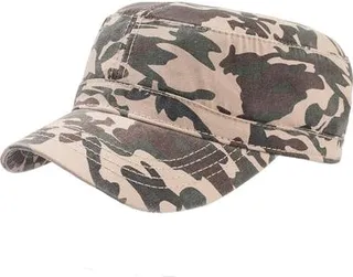 Atlantis Atlantis Chino Cotton Uniform Military Cap (Pack of 2) (Camo Khaki) - Green