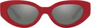 51mm Mirrored Cat Eye Sunglasses