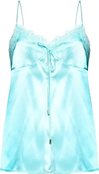 Pinko Lace-Trim Satin Camisole