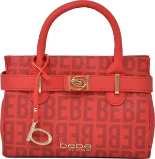 bebe Women's Evie Print Small Satchel Bag