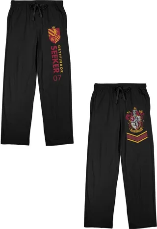 Harry Potter Gryffindor Men’s 2-Pack Black Sleep Pajama Pants-Small