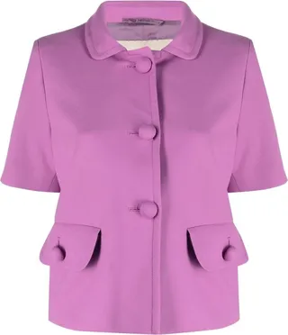 Short-Sleeve Buttoned Jacket
