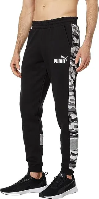 PUMA Essentials + Camo Fleece Sweatpants (Puma Black) Men's Casual Pants