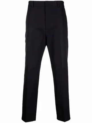 Mid-Rise Straight Trousers