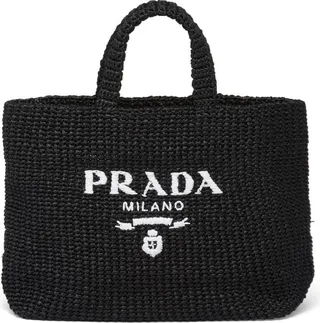 Raffia tote bag