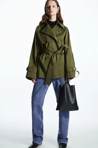 Oversized Short Trench Coat