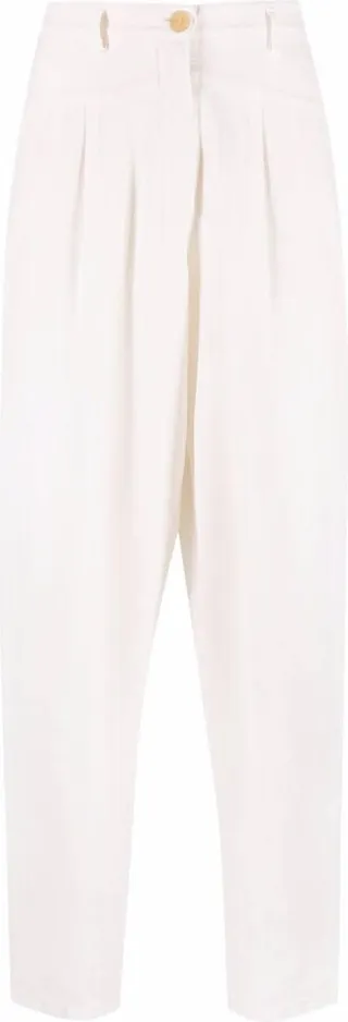 High-Waisted Straight-Leg Trousers