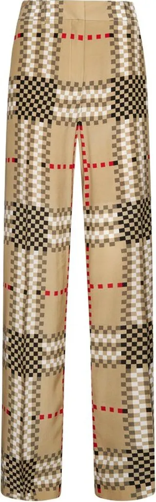 Burberry Checked Straight Leg Pants