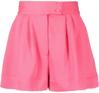 High-Waist Flared Tailored Shorts