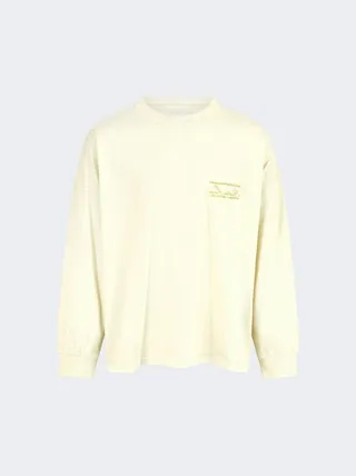 Oversized Long-sleeve Tee Vanilla Acid