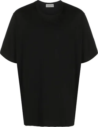 round-neck cotton T-shirt