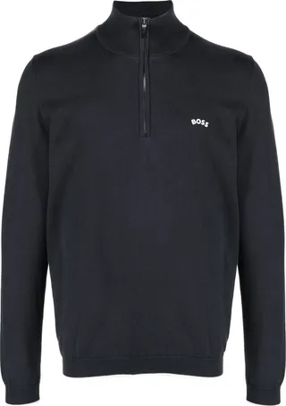 Half-Zip Cotton Jumper