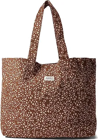 Roxy Anti Bad Vibes Printed Tote (Rustic Brown Animalia Dots) Handbags