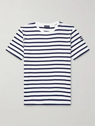 Slim-Fit Striped Cotton-Jersey T-Shirt