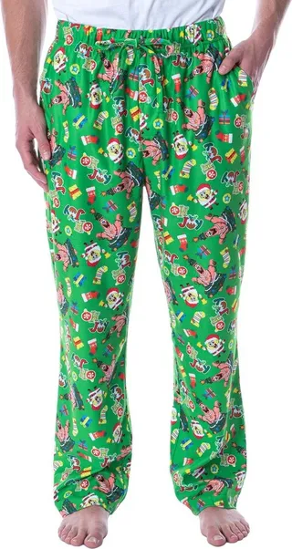 Nickelodeon Mens' SpongeBob SquarePants Oh Joy Loungewear Pajama Pants (XXXL) Green