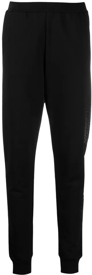 Rhinestone Logo Straight Trousers