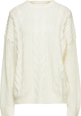 Cable-knit merino wool and cashmere-blend sweater