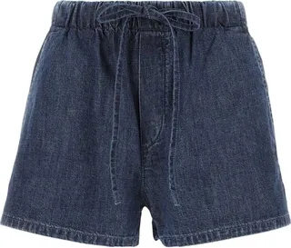 Valentino Drawstring Denim Shorts
