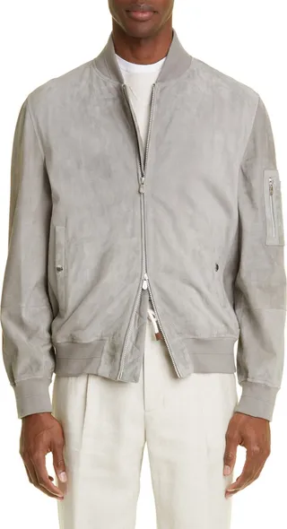 Leather Bomber Jacket