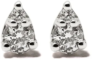 14kt White Gold Diamond Teardrop Stud Earrings