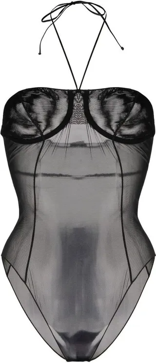 Black Mesh Bodysuit