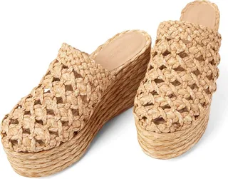 Hanna Wedge Platform Raffia Clog