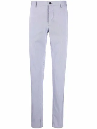 Striped Tapered-Leg Trousers