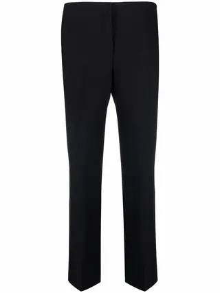 Pressed-Crease Cropped Tailored Trousers