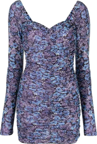 Printed Mesh Minidress