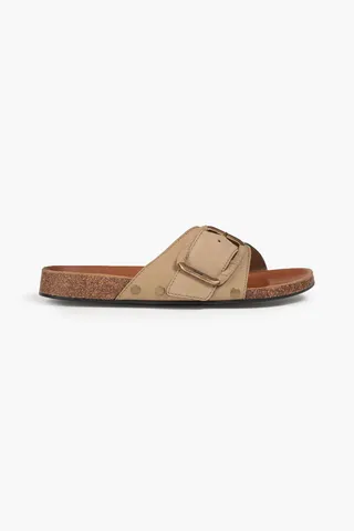 Clora studded suede slides