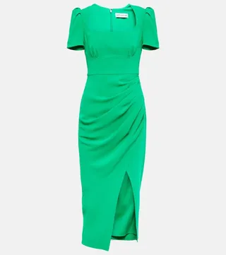 Crepe midi dress