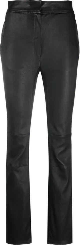 Slim-Cut Leather Biker Trousers