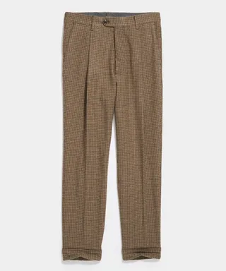 Italian Brown Houndstooth Madison Suit Pant