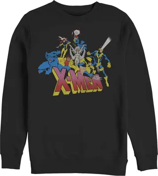 Men's Marvel X-Men Classic Group Shot Sweatshirt - Black - X Large