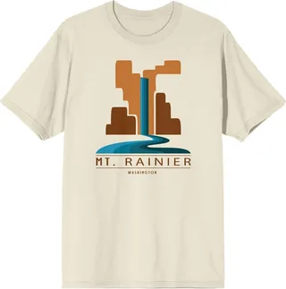 Adventure Society Mt. Rainier Men’s Natural T-Shirt-XL