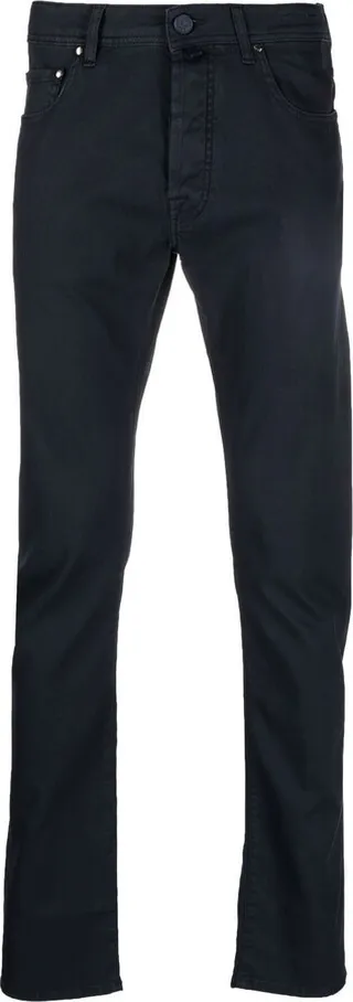 Textured-Finish Straight-Leg Pants