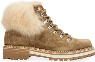Clara Suede & Shearling Short Hiker Boots