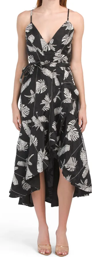 Delphine Floral Illusion Hi-lo Cocktail Dress