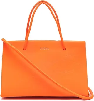Logo-Print Leather Tote