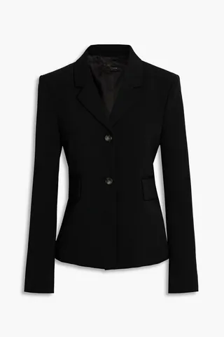 Wool-blend twill blazer
