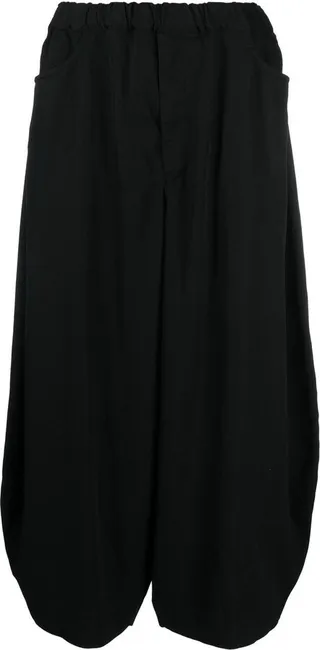 Elastic-Waist Cropped Trousers