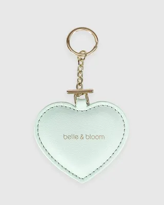 Belle & Bloom Stolen Heart Leather Keyring - Mint