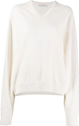 V-neck wool jumper