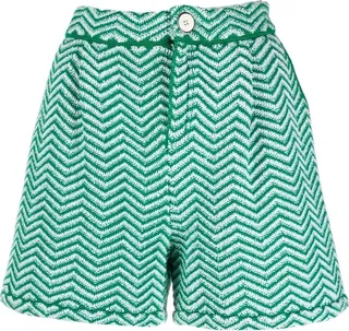 Chevron-Knit Shorts