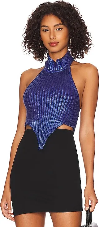 Corrine Coated Knit Halter